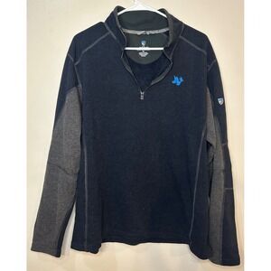 Kuhl Revel 1/4 Zip Fleece Sweater Mens Size XL Navy Blue Gray Pullover